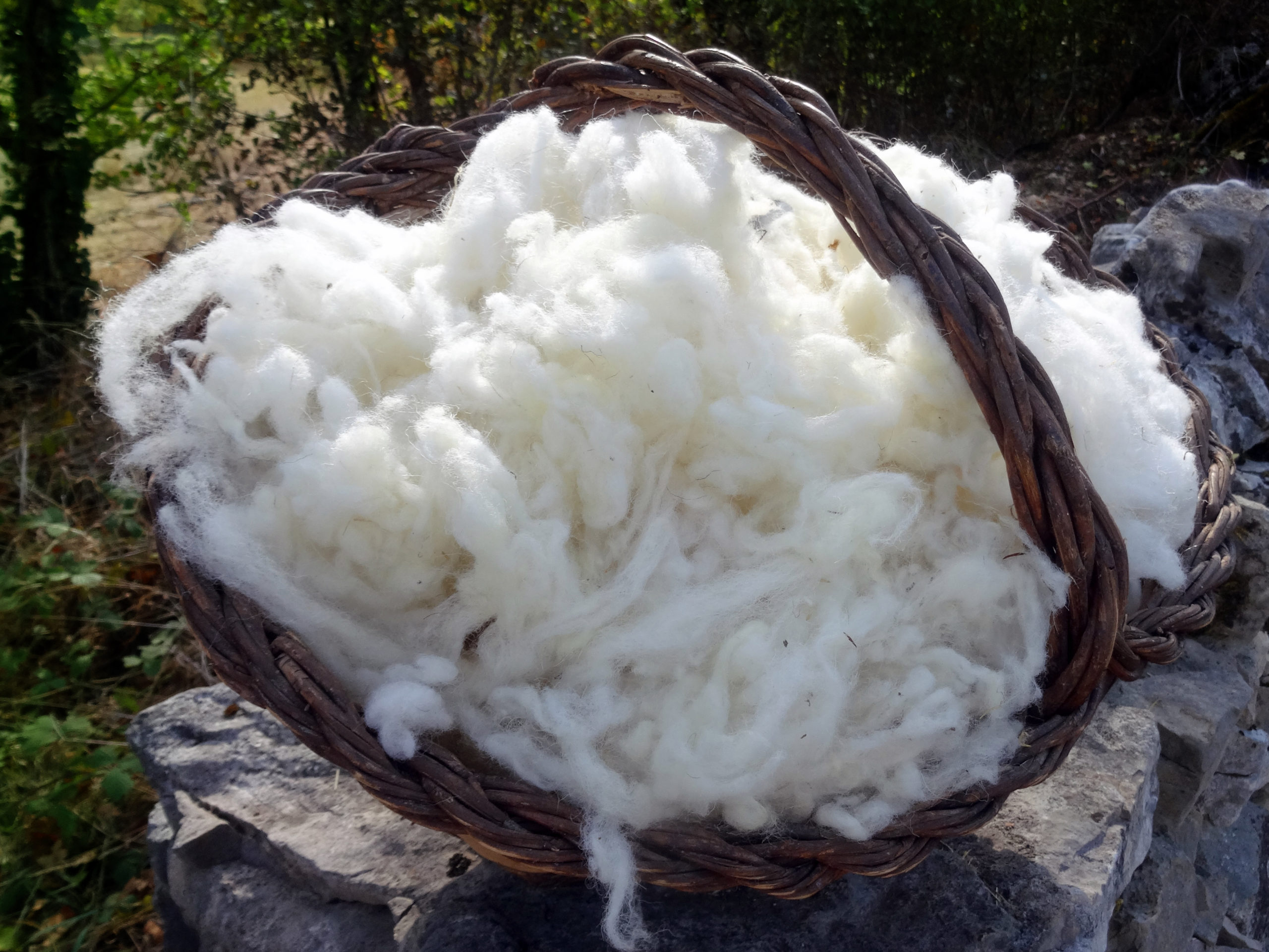Panier de laine vrac