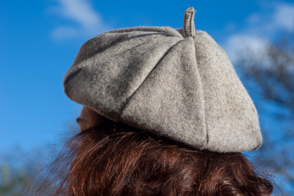 Béret Ancien En Pure Laine Noire - Marque BIGA - Taille Unique
